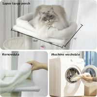 68in Tall Multi-Level Green Cat Tree with Hammocks, Hanging Basket, Cat Cave, Removeable Cushion, Scratching Posts - Plu