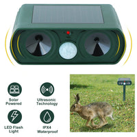 Ultrasonic Animal Repeller Solar Powered Motion Sensor Repellent IPX4 Waterproof Outdoor For Farm Garden Yard Repelling 