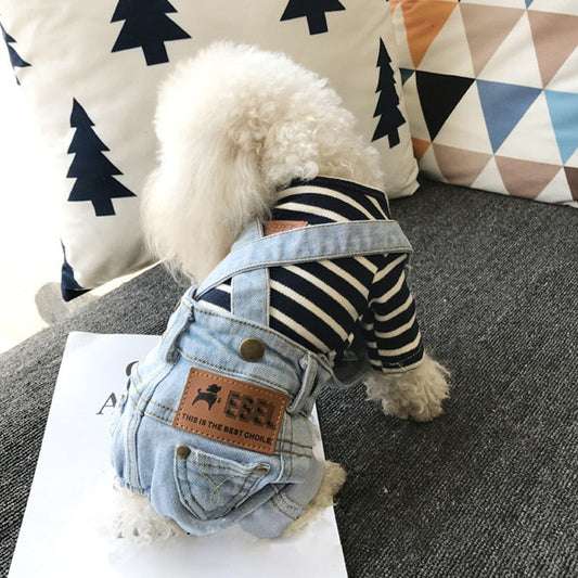 Denim Jumpsuit for Small Pets - BIG FRENCHIES