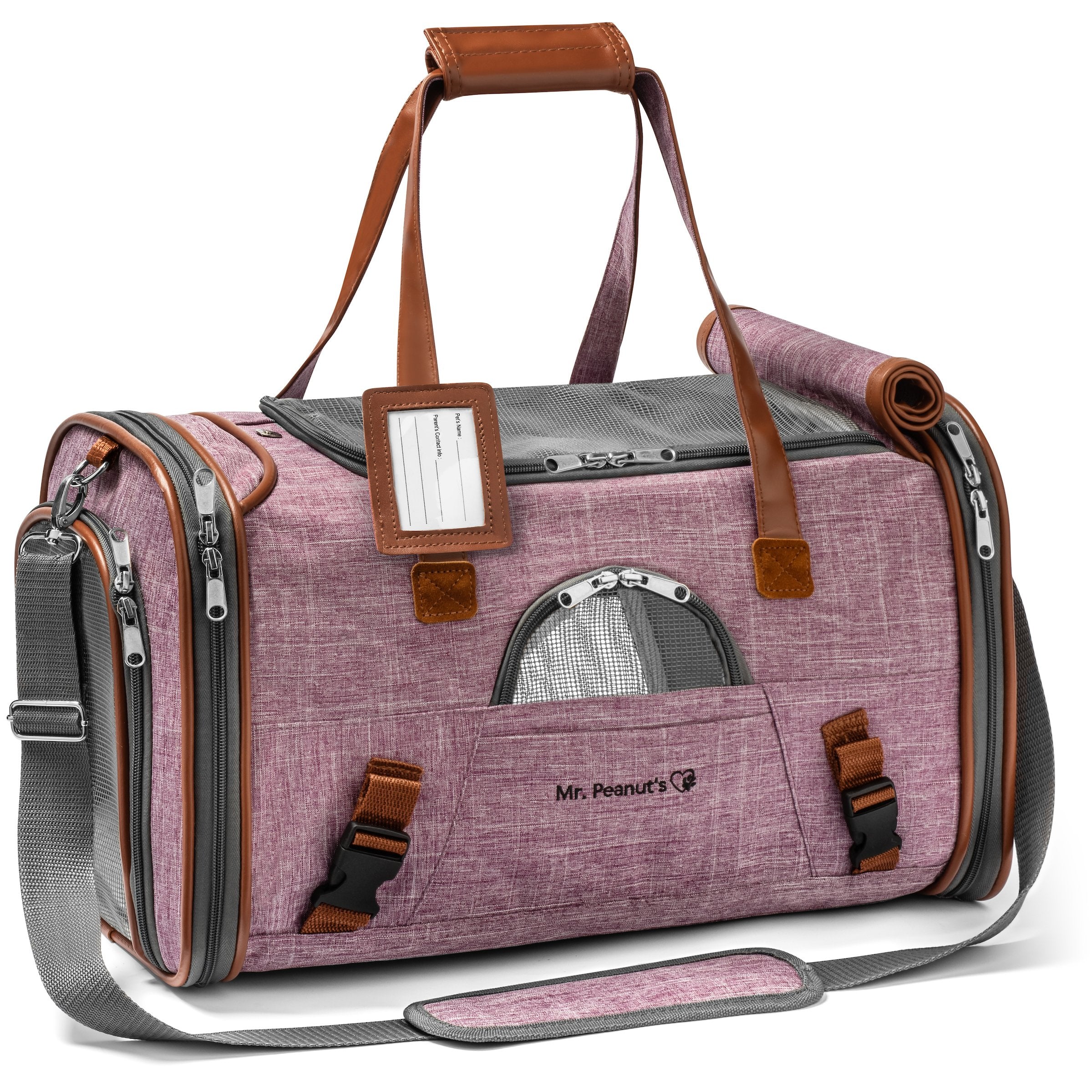 Mr. Peanut's Gold Series Standard Size Airline Compliant Pet Carrier - BIG FRENCHIES