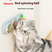 4 In 1 Rotating Catnip Silver Vine Ball Teeth Cleaning Acne Prevention Digestive Health Wall Stick On Toy Edible Safe Ma