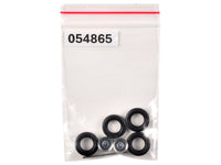 Rear Low Profile Wheelset Chrome 1/87 (HO) Plastic Model by Promotex