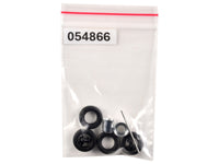 Rear Hypoid Wheelset Chrome 1/87 (HO) Plastic Model by Promotex