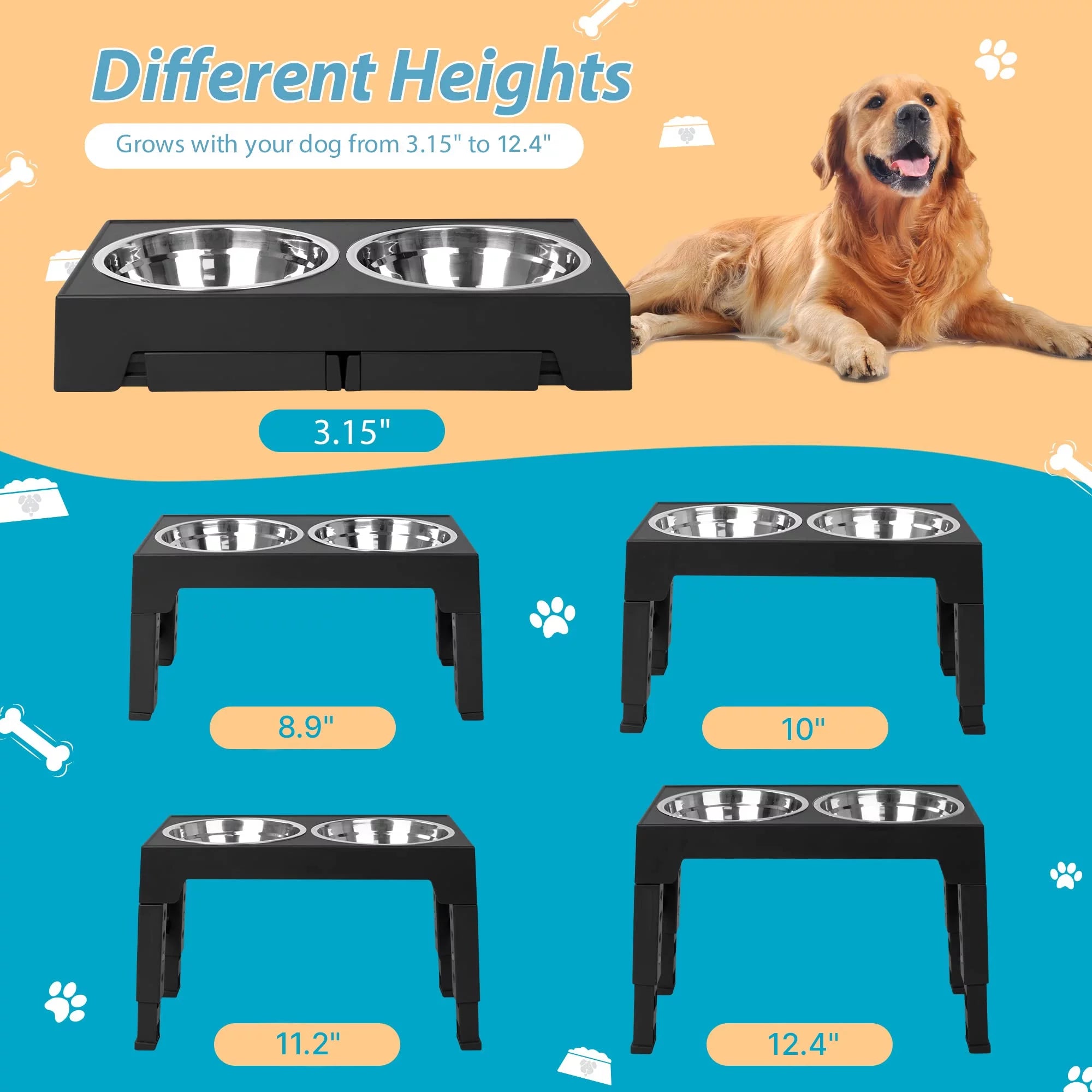Top 10 Elevated Dog Bowl Stands with Stainless Steel Dishes - BIG FRENCHIES