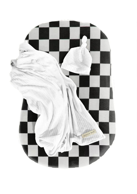 Race Checkered Baby Lounger Cover - BIG FRENCHIES