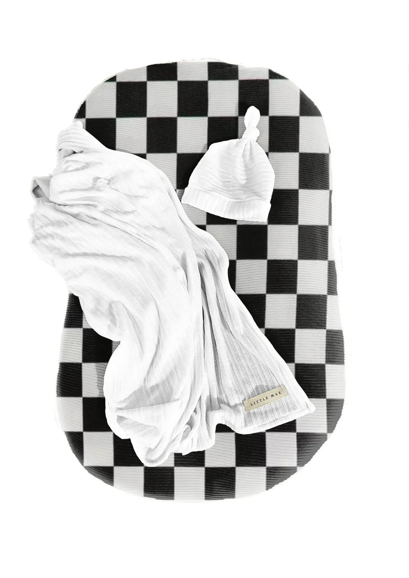 Race Checkered Baby Lounger Cover - BIG FRENCHIES