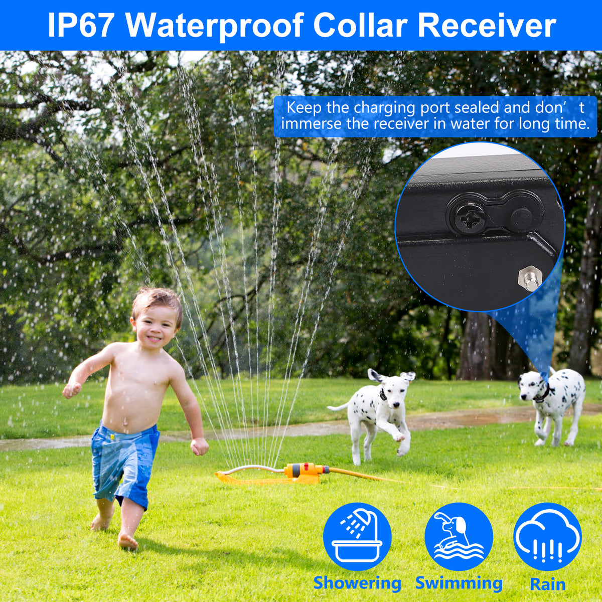 1Set Wireless Electric Dog Fence Pet Shock Boundary Containment System Electric Training Collar For Small Medium Large D