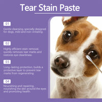 Dog Tear Stain Paste, Gentle Tear Stain Remover For Dogs With Honeysuckle, Sophora Flavescens & Coconut Oil, Soothing Ey