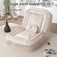 Upholstered Human Dog Bed for Adult & Pets,with 5 Adjustable Position &Massage Pillow, Bean Bag floor sofa with 2 Soft P