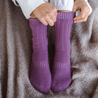 Serene Socks- Adult Merino Wool Non-Slip Socks- Viola- 1 pair
