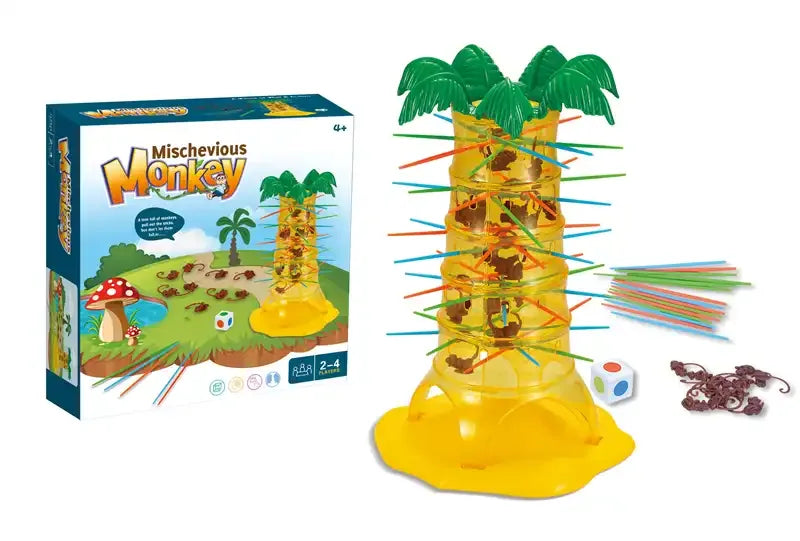 MEACAOFG Children's tabletop interactive games loopin monkeys tumbling monkeys draw sticks toys gifts prizes - BIG FRENCHIES