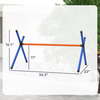 4 Pieces Dog Agility Equipment, Dog Agility Course Backyard Set with Adjustable Height Jump Bars and Carry Bag