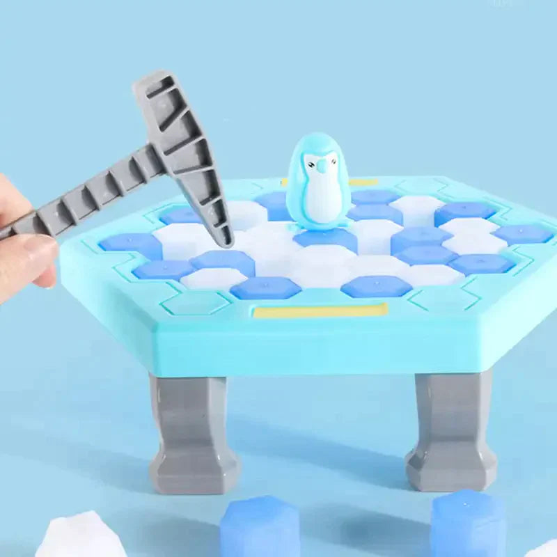 MEACAOFG Rescue penguin knocking penguin ice smashing ice breaking penguin table building blocks for children boys and girls table games parent-child educational intelligence