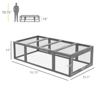 Large Wooden Rabbit Hutch Small Animal Habitat Enclosure Outdoor Run And Lockable Doors - Gray