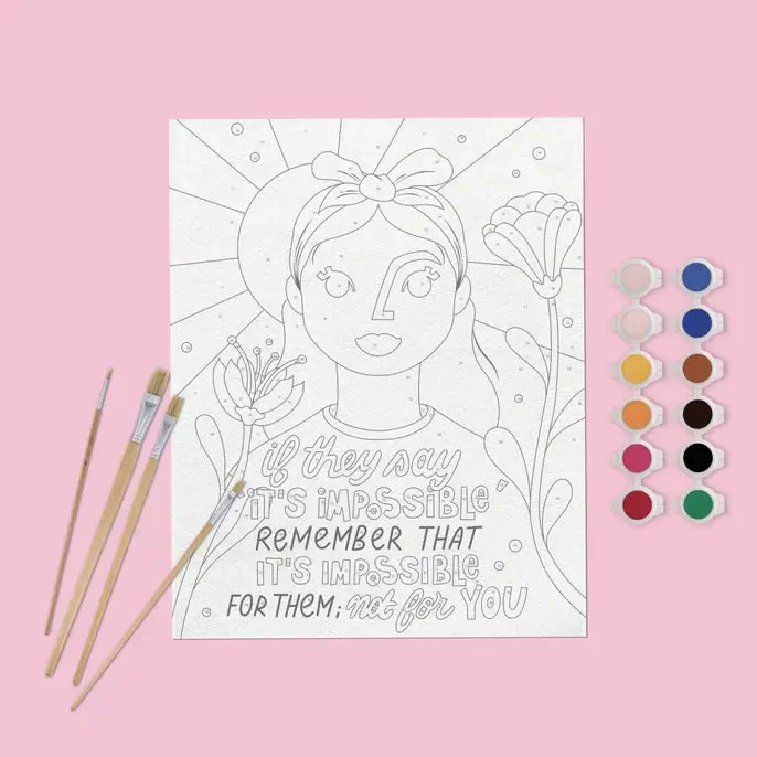 Nothing Is Impossible DIY Paint By Numbers Art Kit