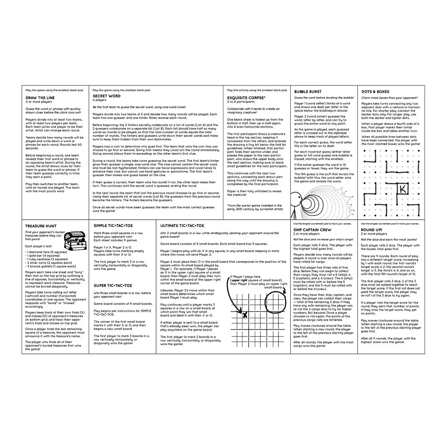 Jotblock Portable Stacked Pads Game Set
