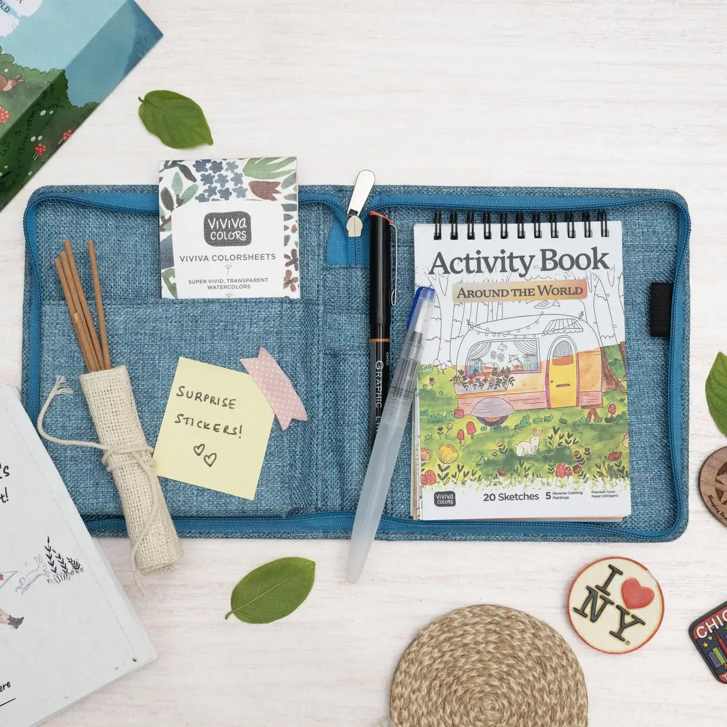 Around the World Meditative Travel Art Kit