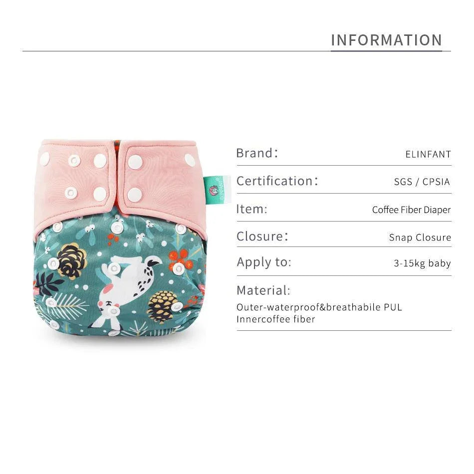 Trend New Print Eco-friendly Cloth Diaper Baby pocket Waterproof Cartoon Owl Baby Diapers Reusable Cloth Nappies For Baby and Kids - BIG FRENCHIES