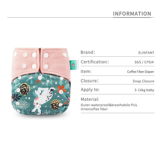 Trend New Print Eco-friendly Cloth Diaper Baby pocket Waterproof Cartoon Owl Baby Diapers Reusable Cloth Nappies For Baby and Kids - BIG FRENCHIES