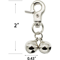 Bells For Dog Collars 2 Pack Stainless Steel Bell Necklace For Dogs Cat