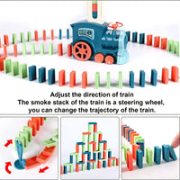 MEACAOFG Dominoes Train Fun Automatic Placement Stand-up Electric Train Educational Children's Toy Car Kids Games Domino Train Toys