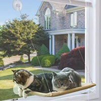 US LOCAL STOCK Hiphoppet Best Selling Washable Window-Mounted Sucker Cat Hammock Cat Nest Seat Elaxing Spot To Lounge Fo