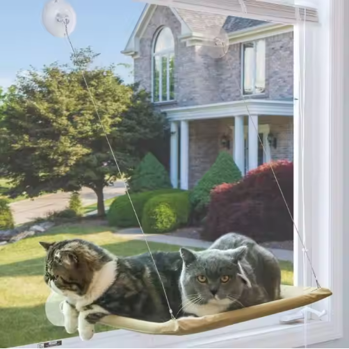 US LOCAL STOCK Hiphoppet Best Selling Washable Window-Mounted Sucker Cat Hammock Cat Nest Seat Elaxing Spot To Lounge Fo