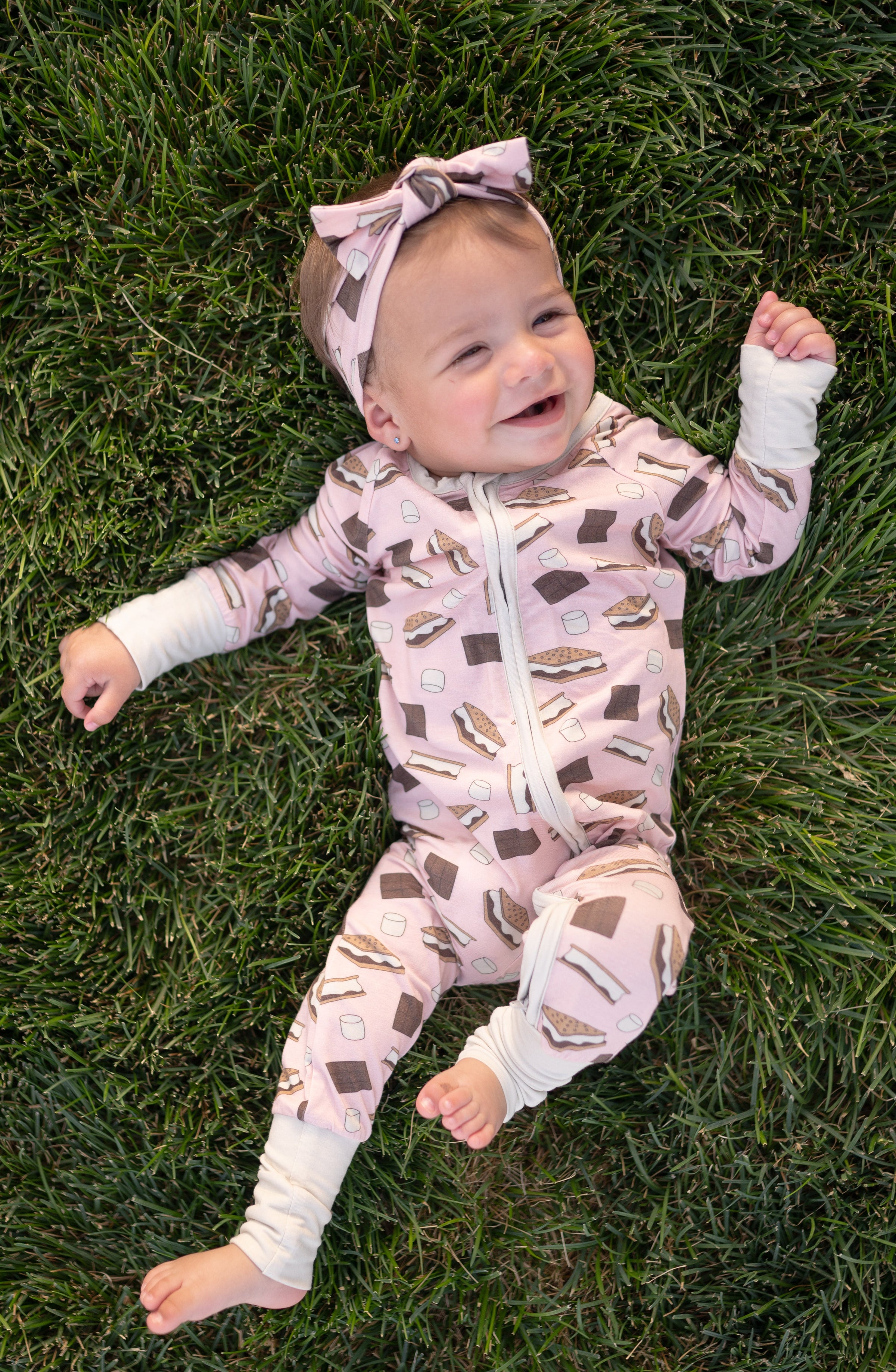 S'more to Love (Convertible Zip Footies) - Pink - BIG FRENCHIES
