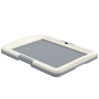 25" x 19" Pee Pad Holder, Dog Potty Tray for Indoor Outdoor, Easy to Clean Dog Training Toilet Pee Pad Tray, Grey