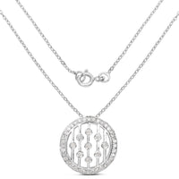 0.53 Carat Genuine White Diamond .925 Sterling Silver Pendant