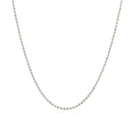 14k White Gold Diamond-Cut Bead Chain 1.2mm
