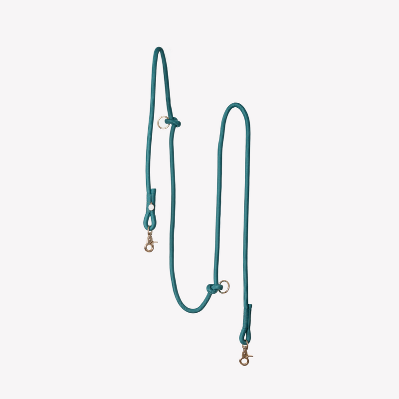 'Blue' - Hands Free Braided Leash-Hands Free Braided Leash-BIG FRENCHIES-FURLOU