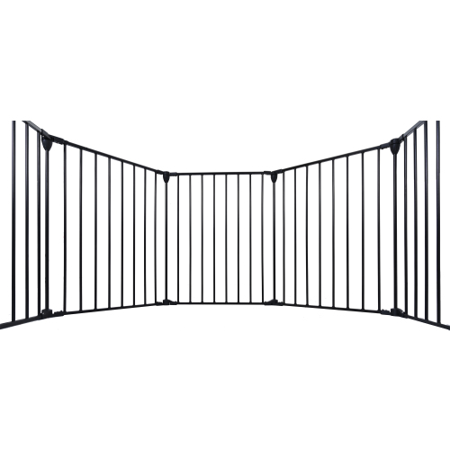 150 Adjustable Safety Gate 6 Panels Play Yard Metal Doorways Fireplace Fence Christmas Tree Fence Gate For House Stairs 