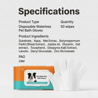 Waterless Pet Cleaning Grooming Gloves