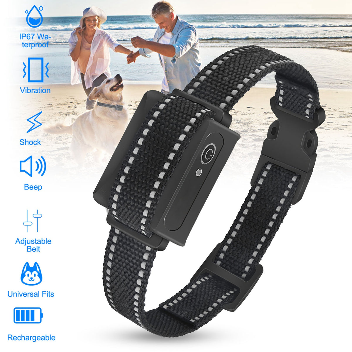 Train Collar OR Receiver Only Options - 3280FT Dog Training Collar IP67 Waterproof Pet Beep Vibration Electric Shock Col