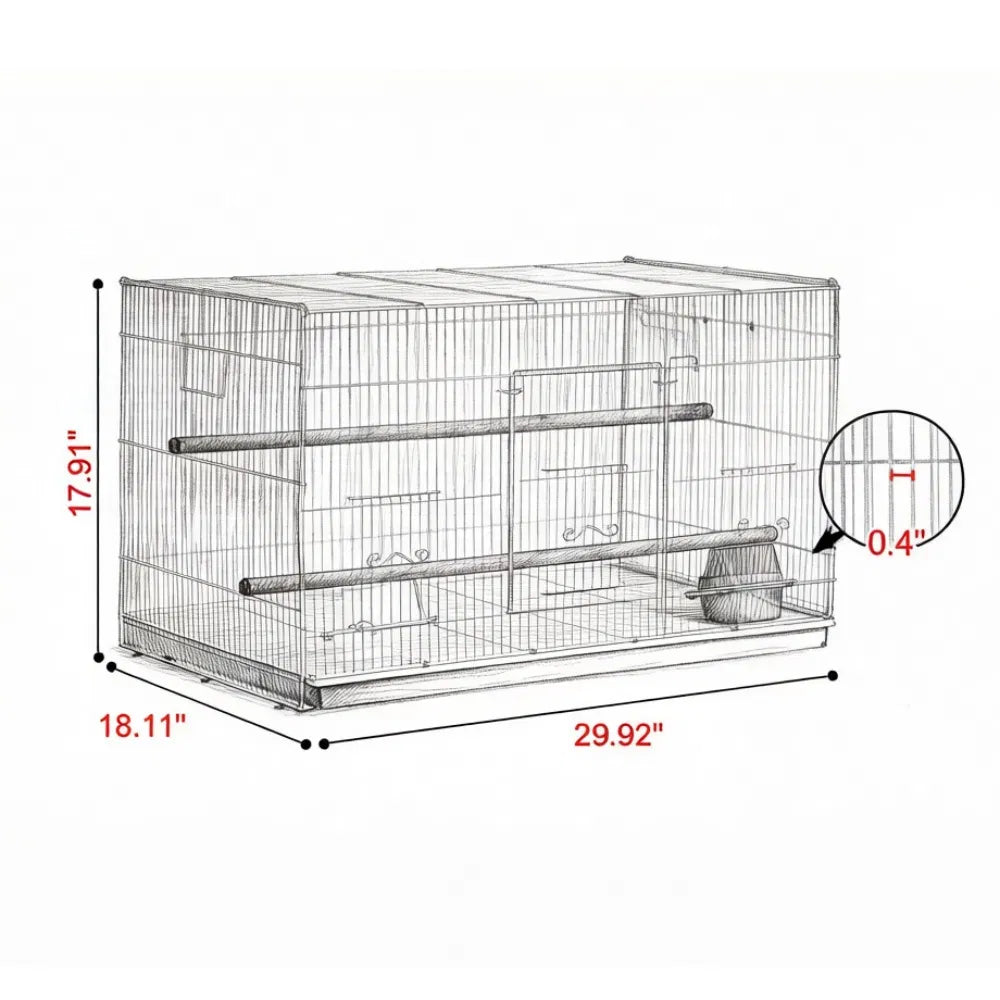 Bird Cage with Easy to Clean