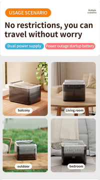 Wireless Charging Battery Driven 304 Stainless Steel Cat Automatic Induction Pet Water Fountain