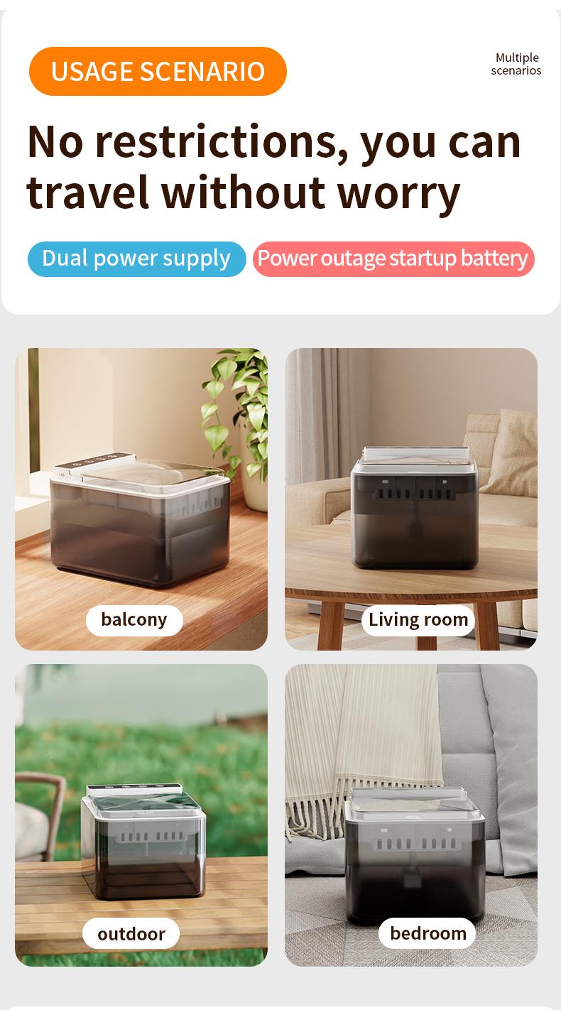 Wireless Charging Battery Driven 304 Stainless Steel Cat Automatic Induction Pet Water Fountain