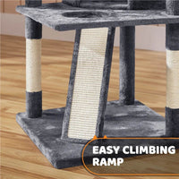 Renwick 69in Large Cat Tree Tower with Condos &amp; Scratching Board - Dark Gray - BIG FRENCHIES