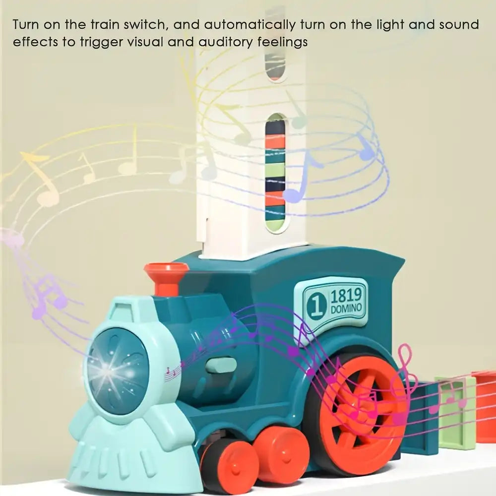 MEACAOFG Dominoes Train Fun Automatic Placement Stand-up Electric Train Educational Children's Toy Car Kids Games Domino Train Toys