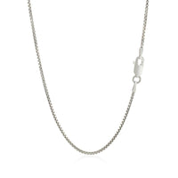 Sterling Silver Rhodium Plated Box Chain 1.3mm