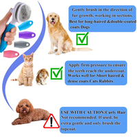 Self Cleaning Slicker Brush - Cat Brush Skin-Friendly Deshedding Grooming Massaging Tool For Long & Short Haired Pets, C
