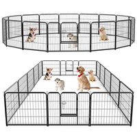 Dog Playpen Indoor Fence Height Metal Exercise Pen With Door Small Puppy-Medium-Large Dogs Animal Pet For Outdoor, Garde