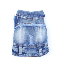 Pet Dog Cat Blue Denim Jeans Jacket Coat Vest - BIG FRENCHIES