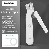 2 In 1 Pet Nail Clippers With Led Light Dog Cat Special Blood Line Scissors Multifunction Animals Paw Nail Trimmer Pet S