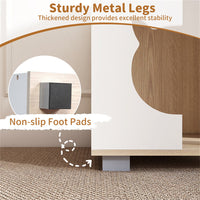 Multipurpose Wooden Cat House Nightstand, Sturdy Metal Base Anti-Slip Pet Furniture