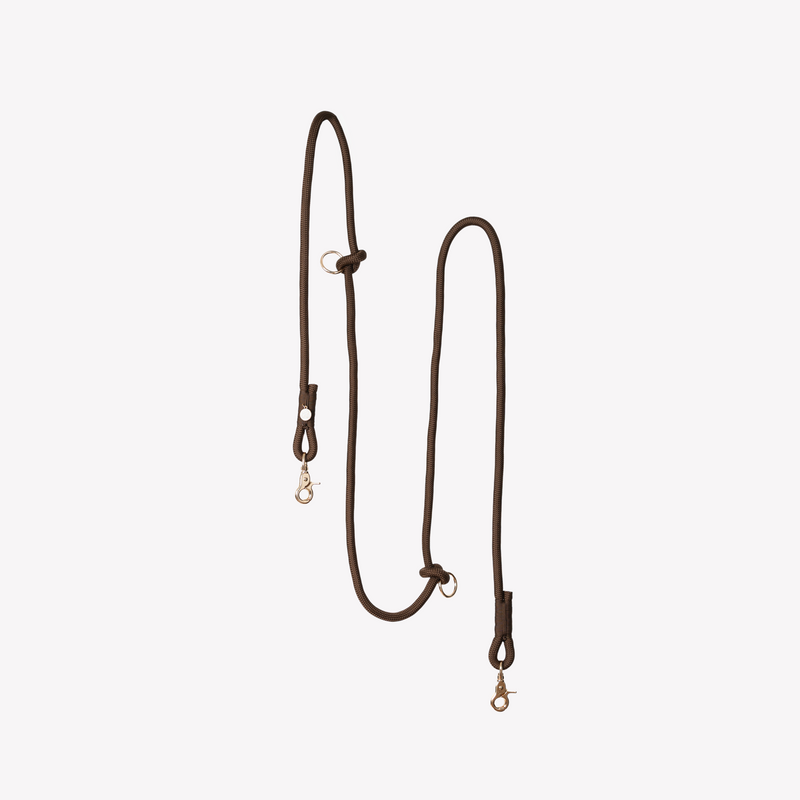 'Brown' - Hands Free Braided Leash-Hands Free Braided Leash-BIG FRENCHIES-FURLOU