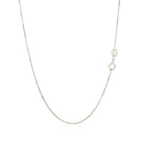 10k White Gold Classic Box Chain 0.6mm