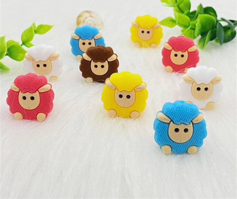 5pcs Animals Cartoon Silicone Teething Sheep For Children Newborn Baby Teether For Teeth - BIG FRENCHIES