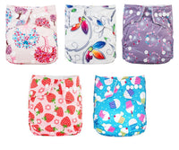Modern Luxury Printed Baby Nappy 5pcs/Lot Washable Diapers Good Quality Pocket Diaper For Kids - BIG FRENCHIES